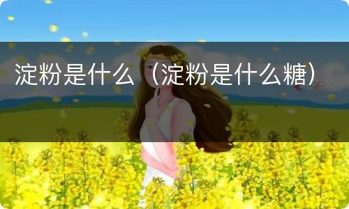 淀粉是什么（淀粉是什么糖）