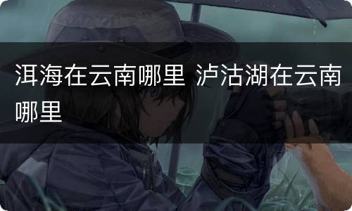 洱海在云南哪里 泸沽湖在云南哪里