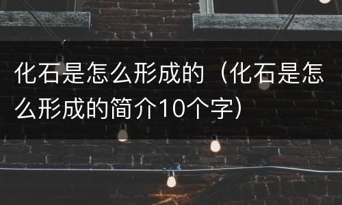 化石是怎么形成的（化石是怎么形成的简介10个字）