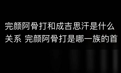 完颜阿骨打和成吉思汗是什么关系 完颜阿骨打是哪一族的首领
