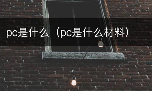 pc是什么（pc是什么材料）