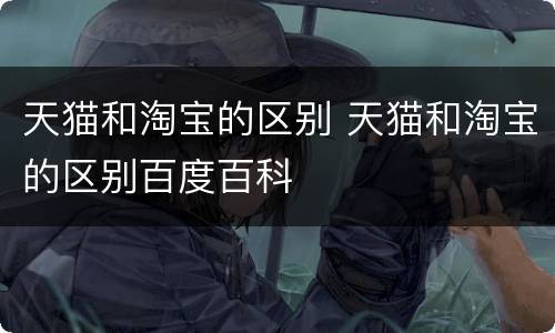 天猫和淘宝的区别 天猫和淘宝的区别百度百科