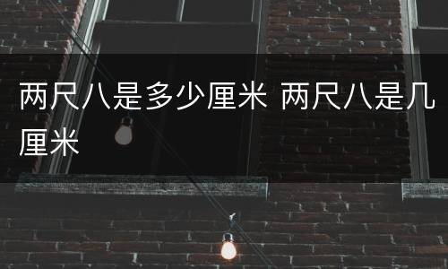 两尺八是多少厘米 两尺八是几厘米