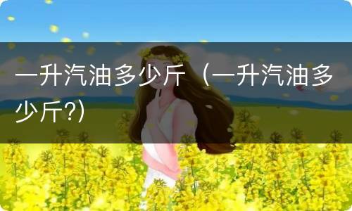 一升汽油多少斤（一升汽油多少斤?）