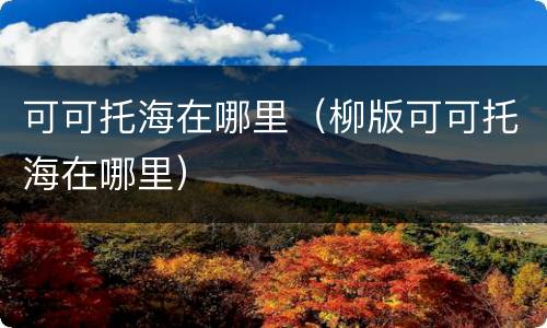 可可托海在哪里（柳版可可托海在哪里）