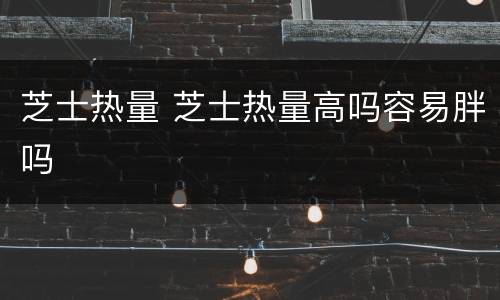 芝士热量 芝士热量高吗容易胖吗