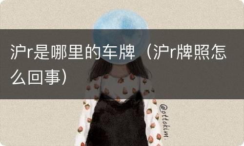 沪r是哪里的车牌（沪r牌照怎么回事）