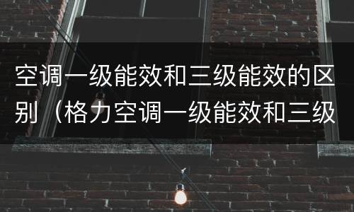 空调一级能效和三级能效的区别（格力空调一级能效和三级能效的区别）