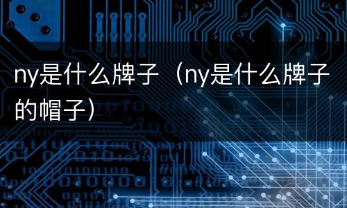 ny是什么牌子（ny是什么牌子的帽子）