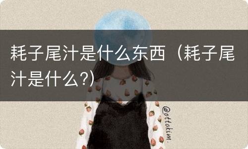 耗子尾汁是什么东西（耗子尾汁是什么?）