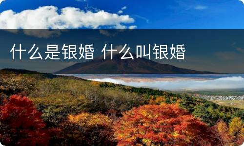 什么是银婚 什么叫银婚