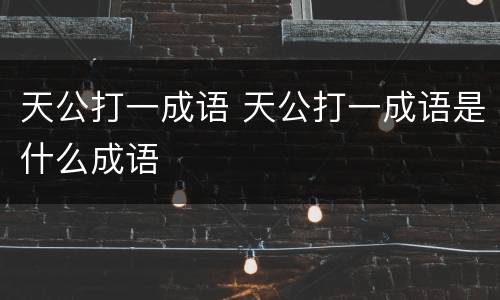 天公打一成语 天公打一成语是什么成语