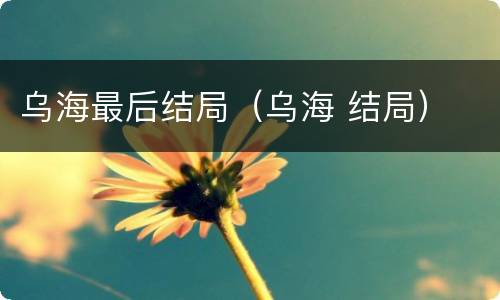乌海最后结局（乌海 结局）
