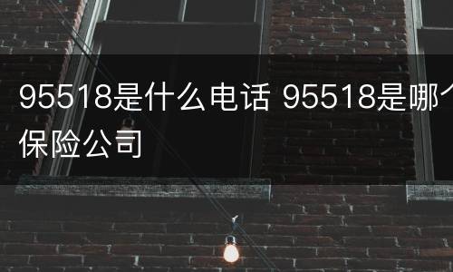 95518是什么电话 95518是哪个保险公司