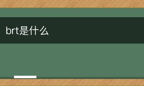 brt是什么