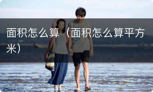 面积怎么算（面积怎么算平方米）