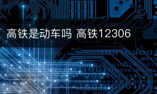 高铁是动车吗 高铁12306