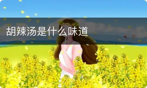 胡辣汤是什么味道