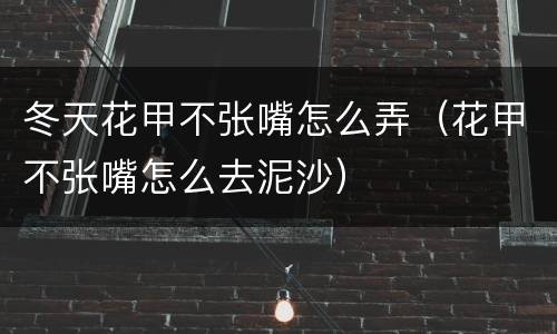 冬天花甲不张嘴怎么弄（花甲不张嘴怎么去泥沙）