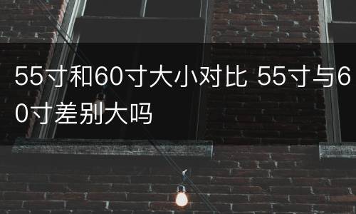 55寸和60寸大小对比 55寸与60寸差别大吗