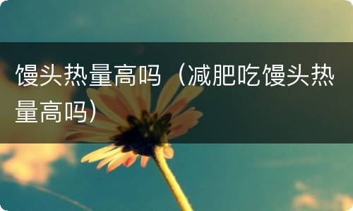 馒头热量高吗（减肥吃馒头热量高吗）