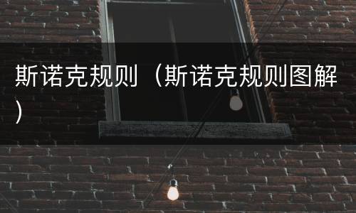 斯诺克规则（斯诺克规则图解）