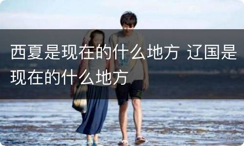 西夏是现在的什么地方 辽国是现在的什么地方