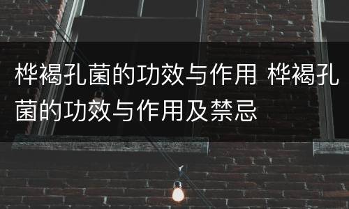 桦褐孔菌的功效与作用 桦褐孔菌的功效与作用及禁忌