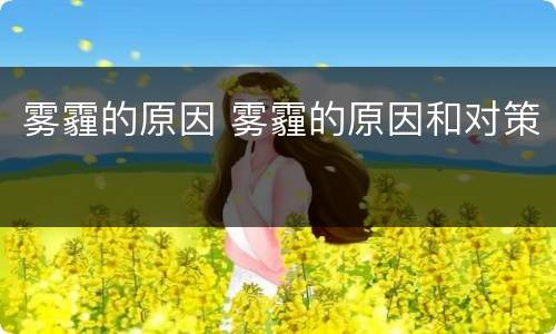 雾霾的原因 雾霾的原因和对策