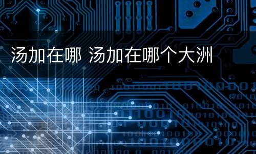汤加在哪 汤加在哪个大洲