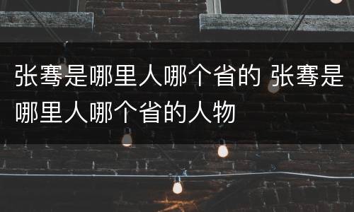 张骞是哪里人哪个省的 张骞是哪里人哪个省的人物