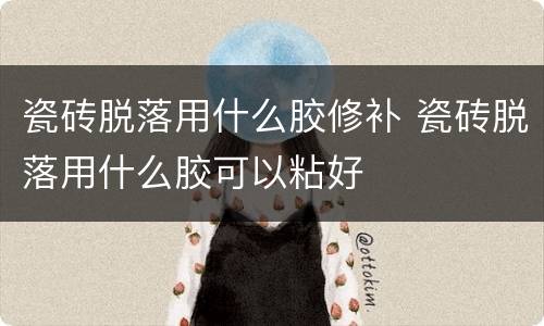 瓷砖脱落用什么胶修补 瓷砖脱落用什么胶可以粘好