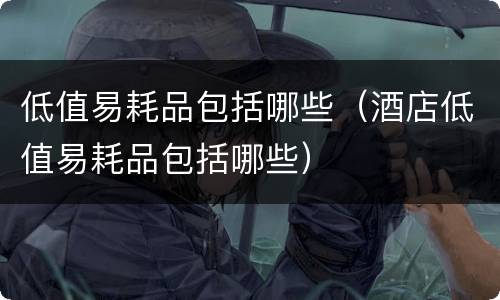 低值易耗品包括哪些（酒店低值易耗品包括哪些）