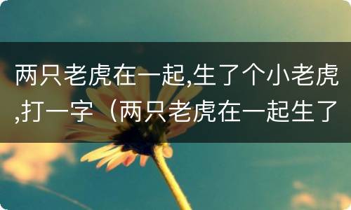 两只老虎在一起,生了个小老虎,打一字（两只老虎在一起生了一个孩子打一个字）