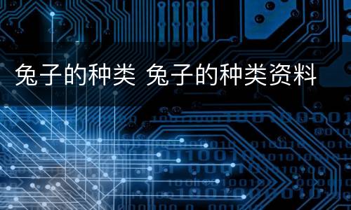 兔子的种类 兔子的种类资料