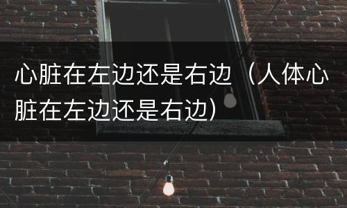 心脏在左边还是右边（人体心脏在左边还是右边）