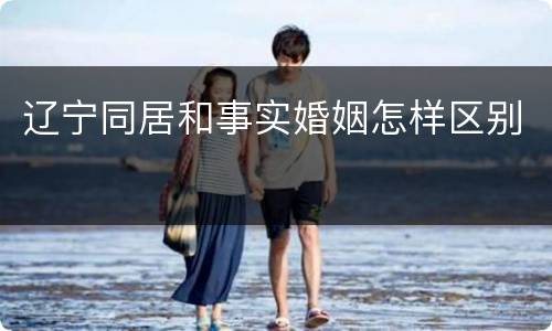 辽宁同居和事实婚姻怎样区别