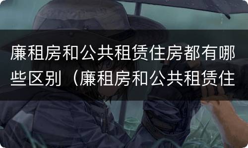 廉租房和公共租赁住房都有哪些区别（廉租房和公共租赁住房有什么区别）