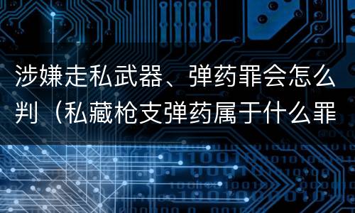 涉嫌走私武器、弹药罪会怎么判（私藏枪支弹药属于什么罪）