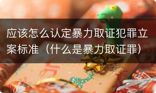 应该怎么认定暴力取证犯罪立案标准（什么是暴力取证罪）