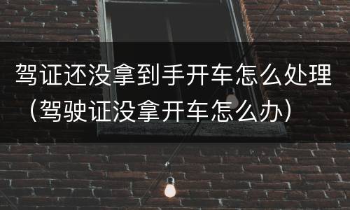 驾证还没拿到手开车怎么处理（驾驶证没拿开车怎么办）