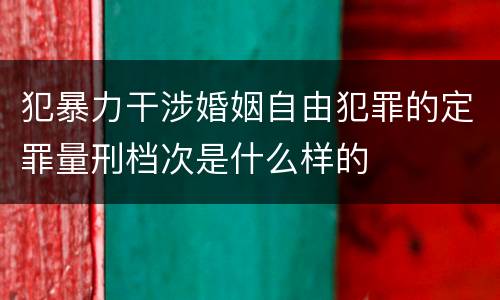 犯暴力干涉婚姻自由犯罪的定罪量刑档次是什么样的