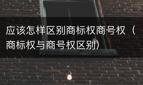 应该怎样区别商标权商号权（商标权与商号权区别）