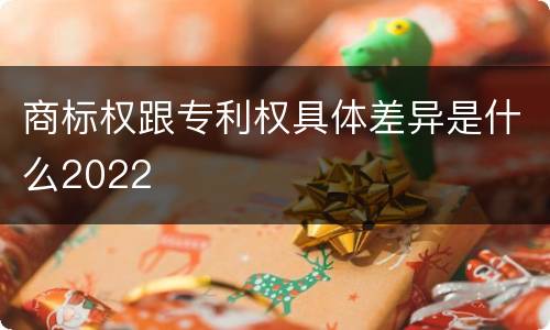 商标权跟专利权具体差异是什么2022