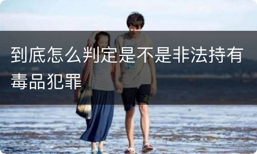 到底怎么判定是不是非法持有毒品犯罪