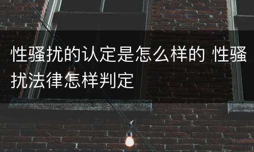 性骚扰的认定是怎么样的 性骚扰法律怎样判定