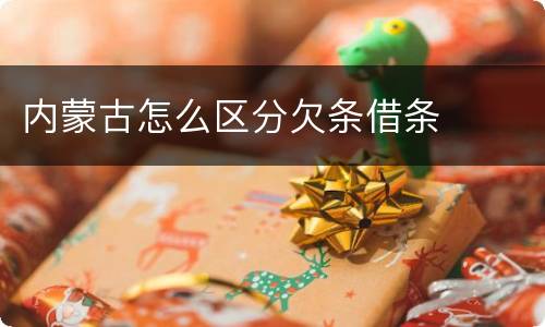 内蒙古怎么区分欠条借条