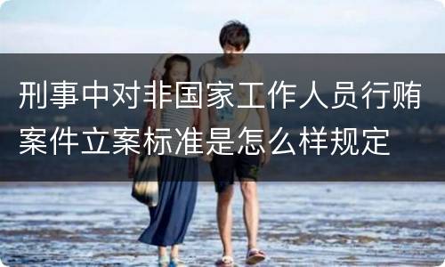 刑事中对非国家工作人员行贿案件立案标准是怎么样规定