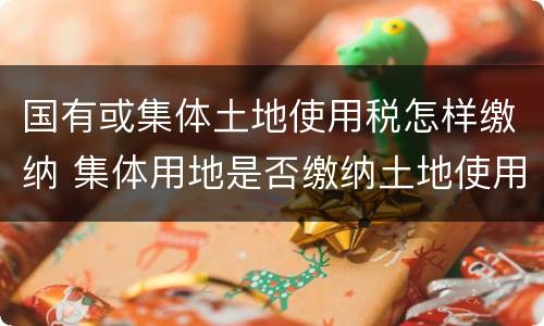 国有或集体土地使用税怎样缴纳 集体用地是否缴纳土地使用税