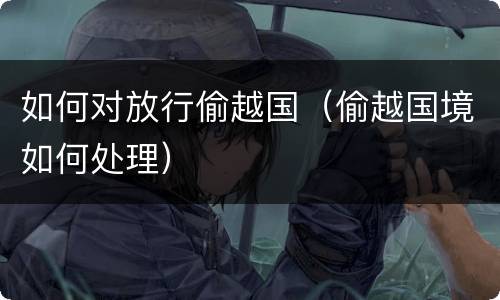 如何对放行偷越国（偷越国境如何处理）